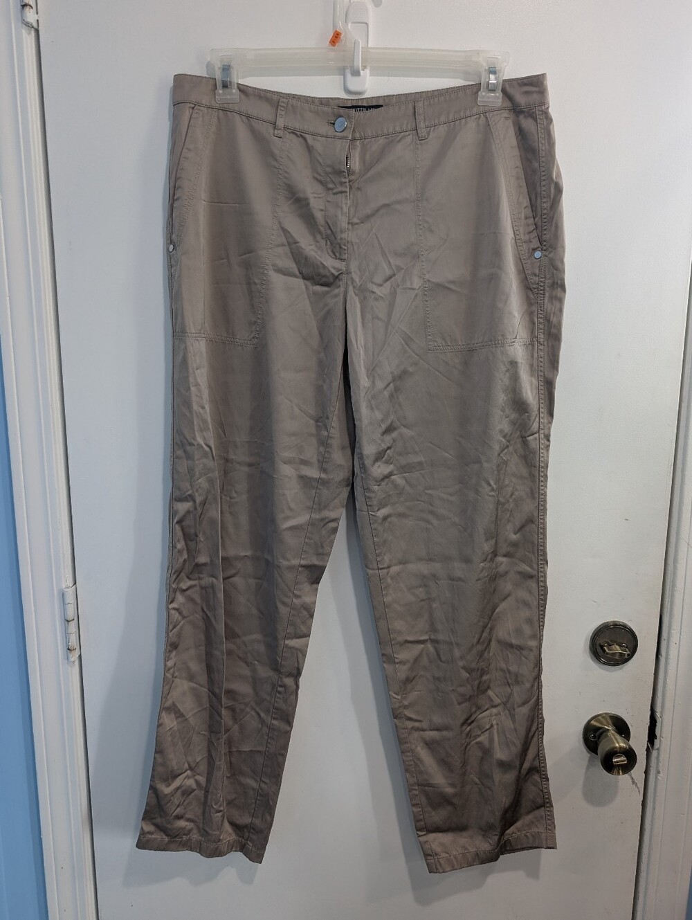 Lafayette 148 New York Women's Tan Satin Dress Pants Trousers Size 12